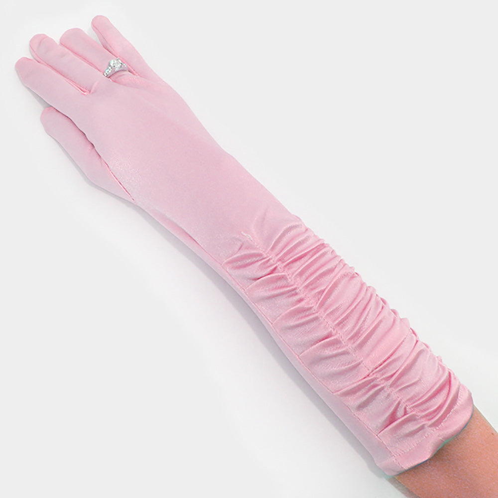 iLLASPARKZ Dressy satin ruffle gloves