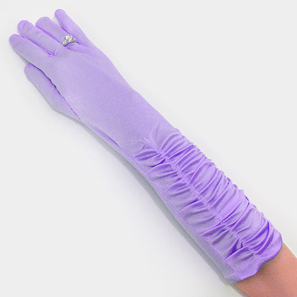 iLLASPARKZ Dressy satin ruffle gloves