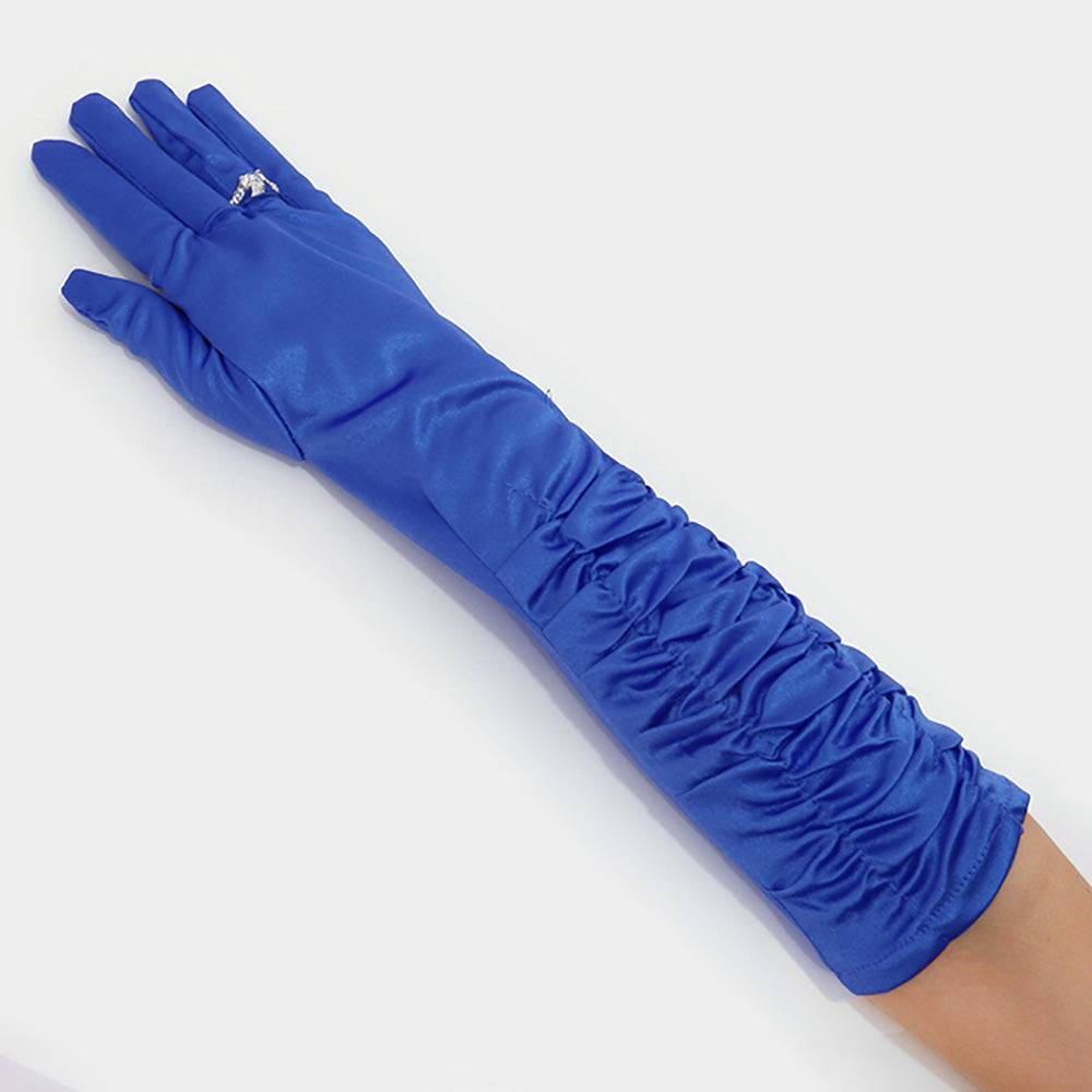 iLLASPARKZ Dressy satin ruffle gloves