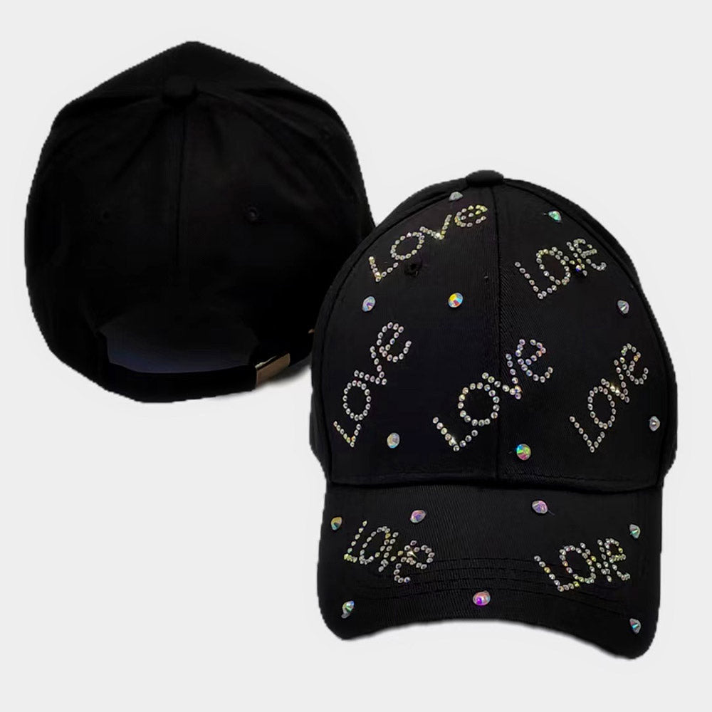 iLLASPARKZ Bling Love Message Patterned Baseball Cap