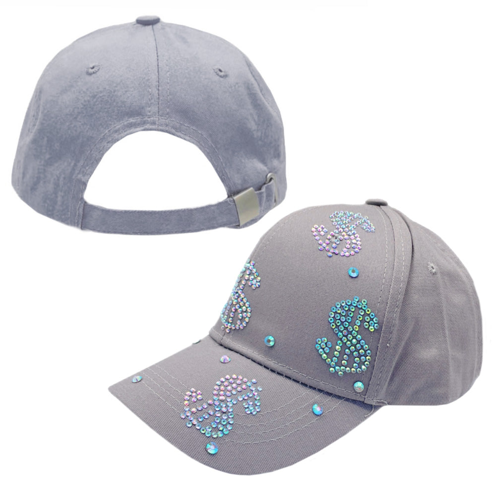 iLLASPARKZ Bling Dollar Sign Patterned Baseball Cap