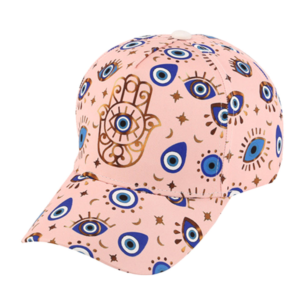 iLLASPARKZ Hamsa Hand Pointed Evil Eye Pattern Printed Baseball Cap