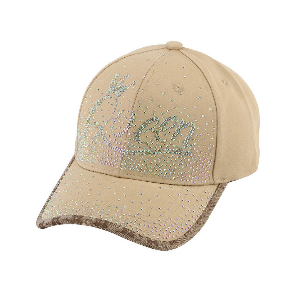 iLLASPARKZ Bling Queen Message Embellished Baseball Cap