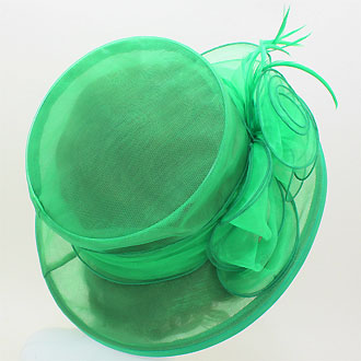 iLLASPARKZ Feathered Organza Polyester Dressy Hat