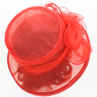 iLLASPARKZ Feathered Organza Polyester Dressy Hat