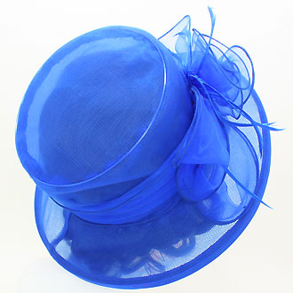 iLLASPARKZ Feathered Organza Polyester Dressy Hat