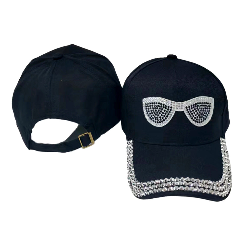 iLLASPARKZ Bling Sunglasses Accented Studded Baseball Cap