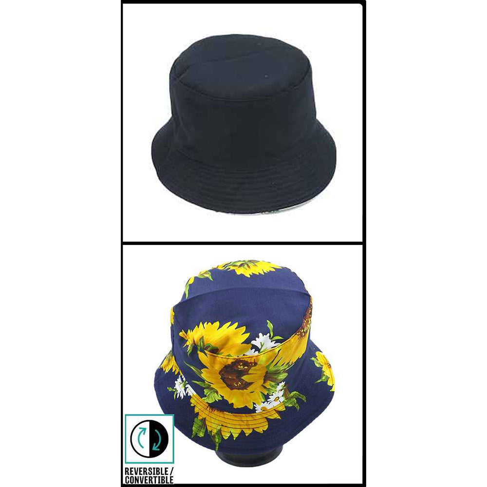 iLLASPARKZ Reversible Sunflower Print Bucket Hat