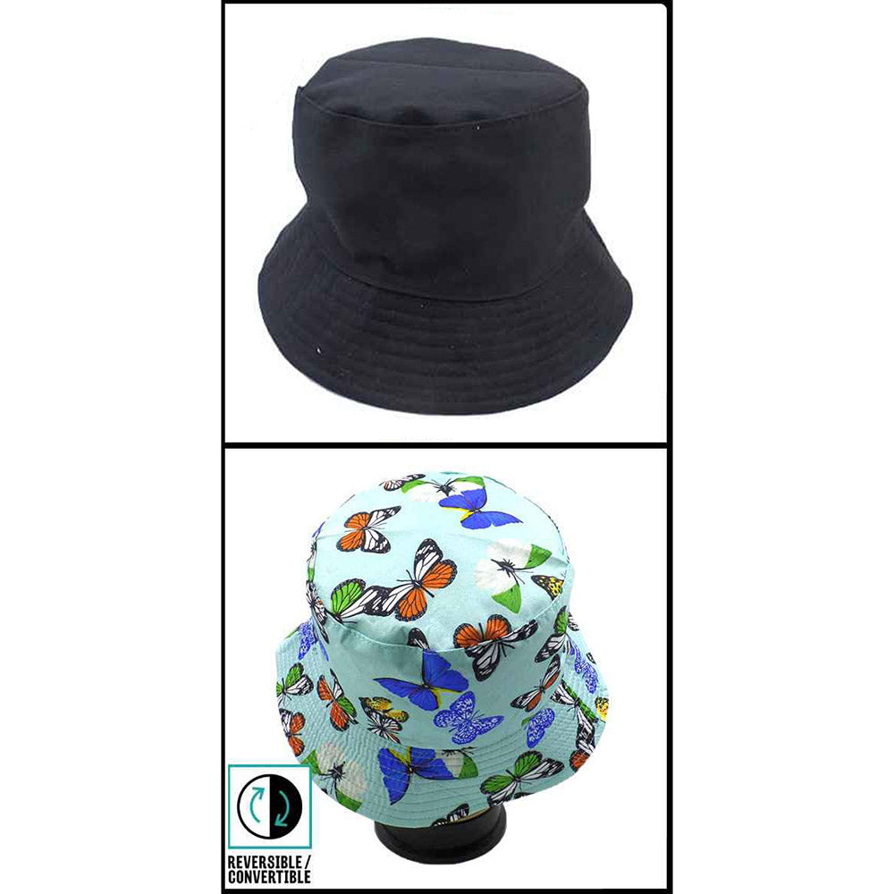 iLLASPARKZ Reversible Butterfly Print Bucket Hat