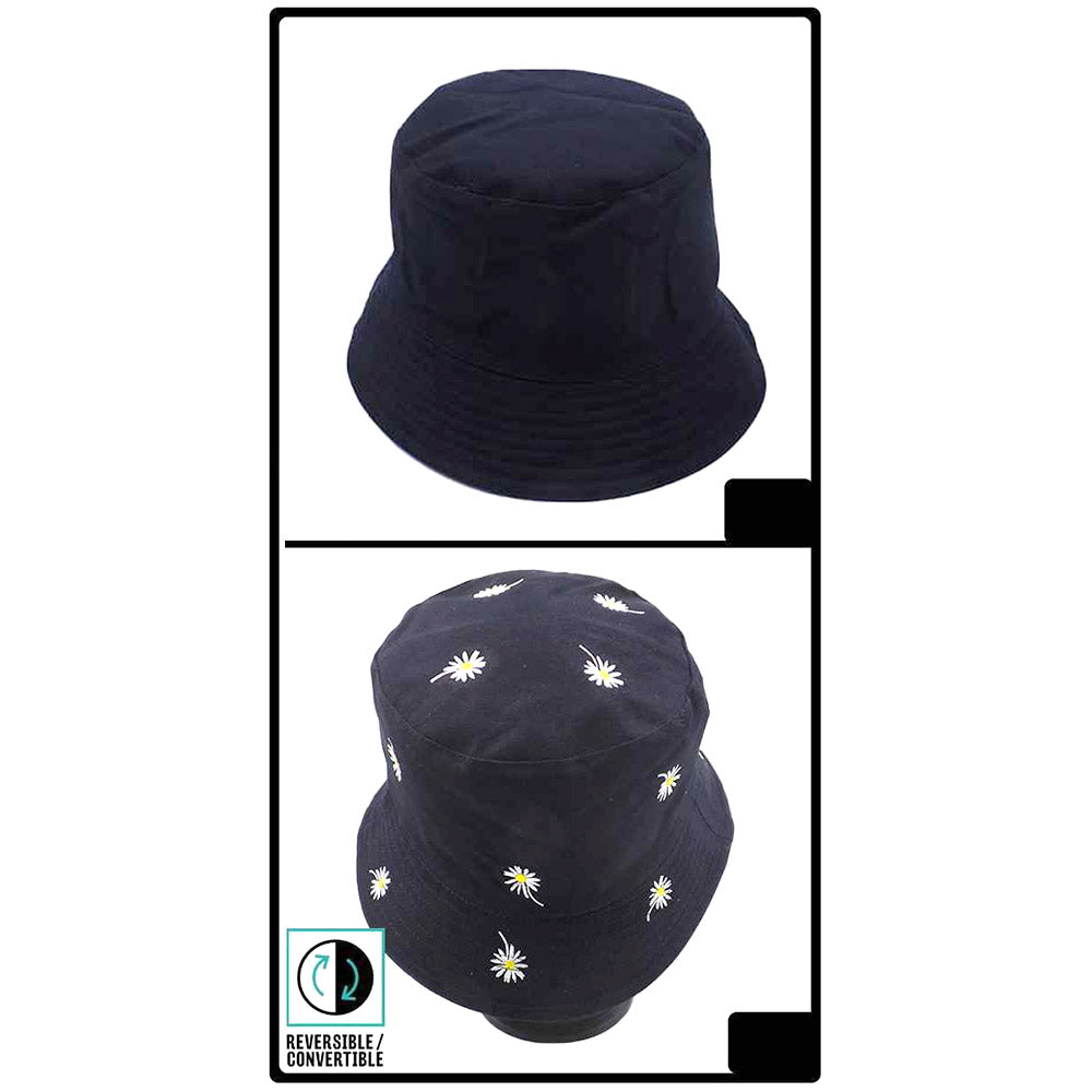 iLLASPARKZ Reversible Daisy Flower Patterned Bucket Hat