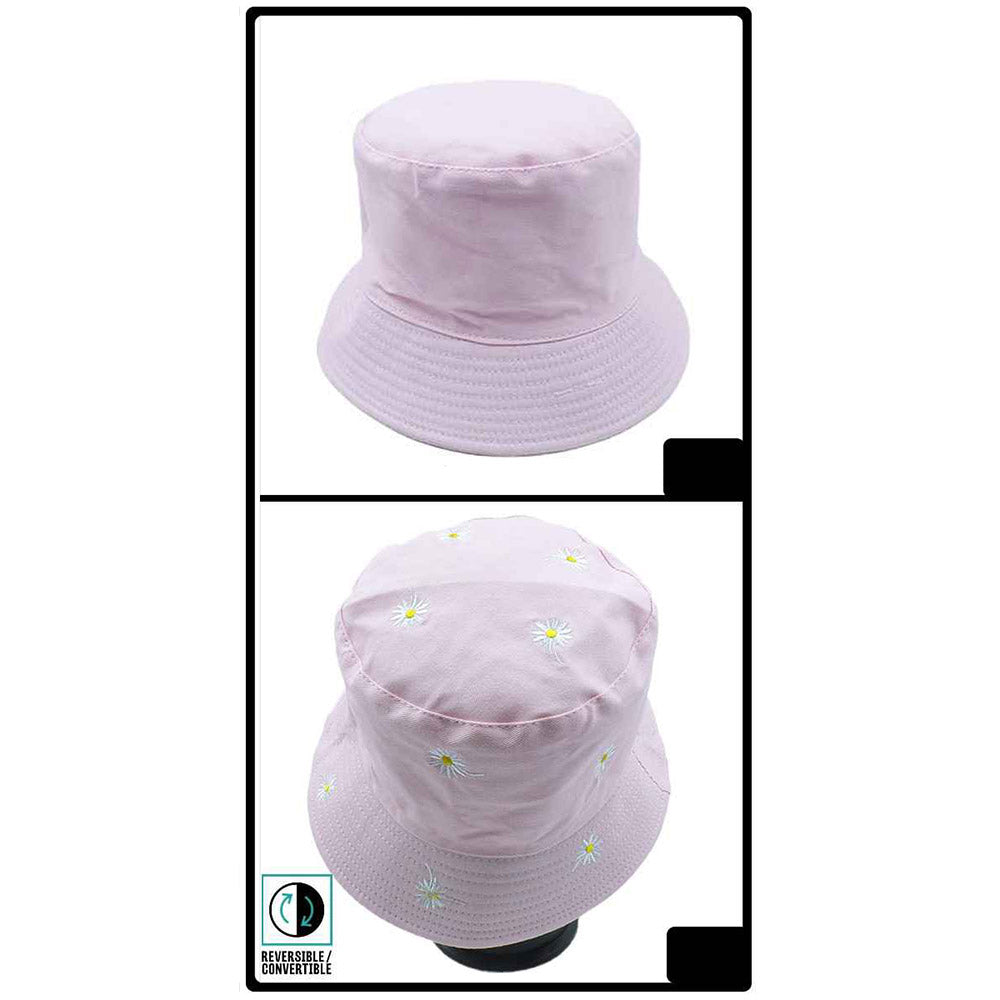 iLLASPARKZ Reversible Daisy Flower Patterned Bucket Hat