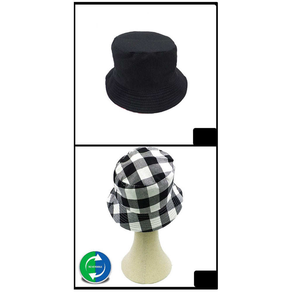 iLLASPARKZ Reversible Buffalo Check Patterned Bucket Hat