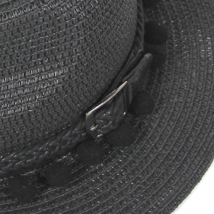 iLLASPARKZ Pom pom belt fedora hat