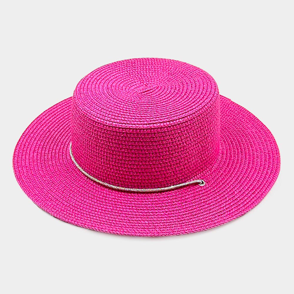 iLLASPARKZ Bling Chin Tie Straw Sun Hat