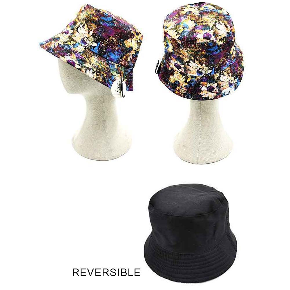 iLLASPARKZ Flower Patterned Reversible Bucket Hat