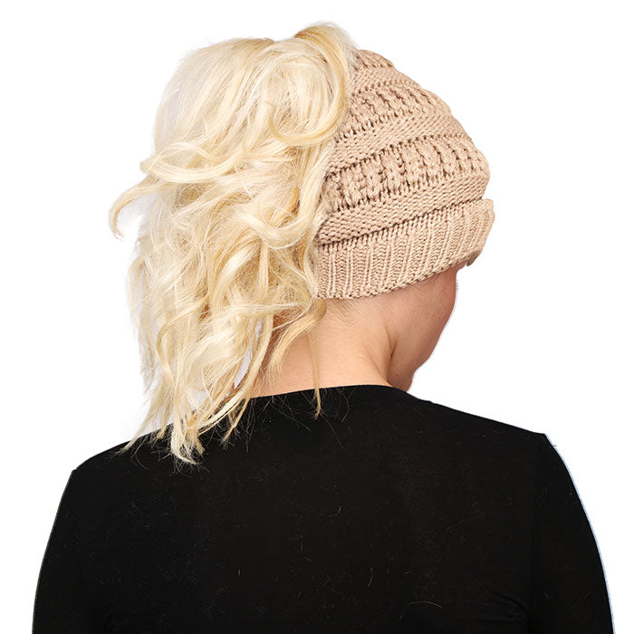 iLLASPARKZ Solid Stretchy Hole Knitted Beanie