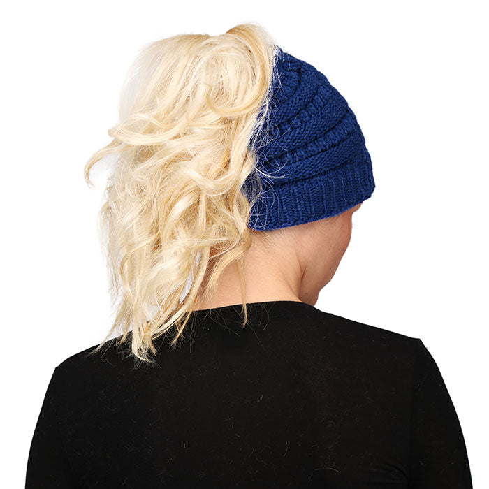 iLLASPARKZ Solid Stretchy Hole Knitted Beanie