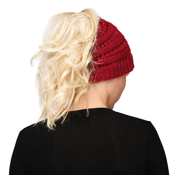 iLLASPARKZ Solid Stretchy Hole Knitted Beanie