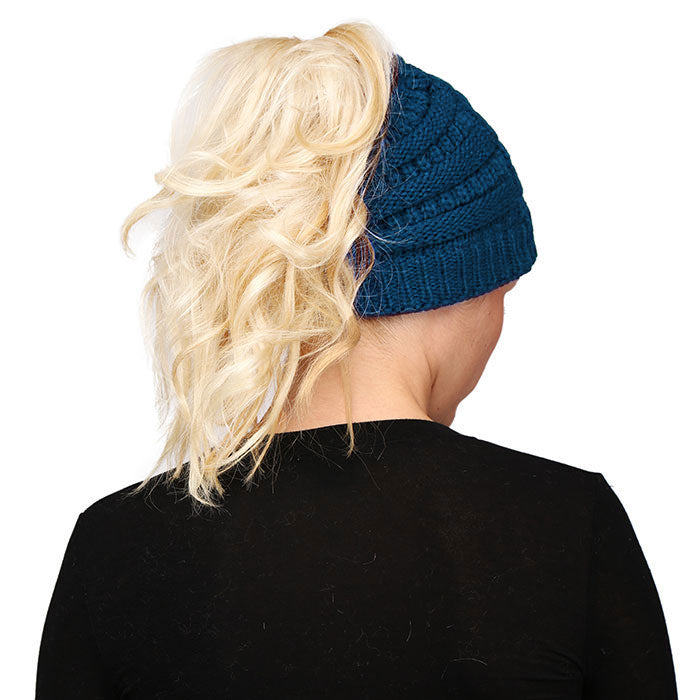 iLLASPARKZ Solid Stretchy Hole Knitted Beanie Hat