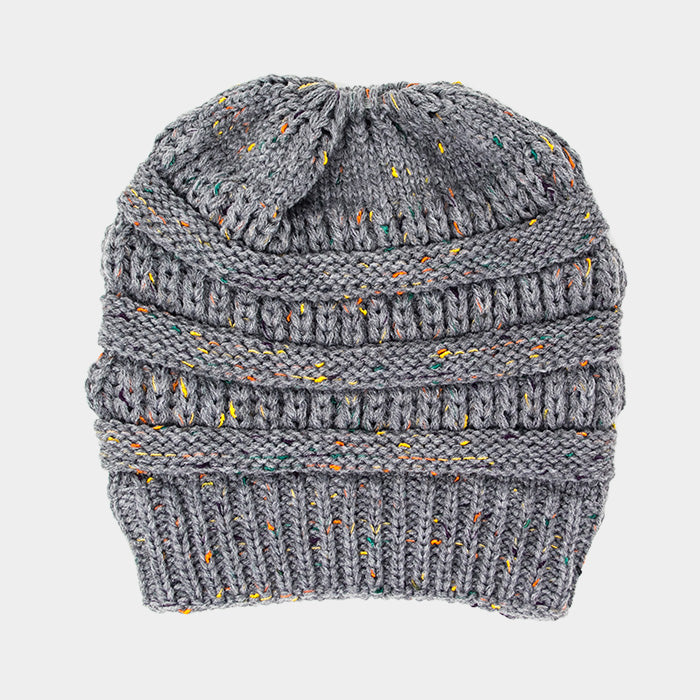 iLLASPARKZ Multi Color Sprinkled Hole Knitted Beanie Hat