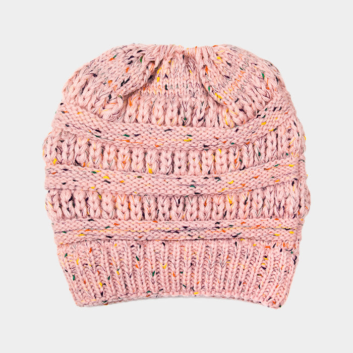 iLLASPARKZ Multi Color Sprinkled Hole Knitted Beanie Hat