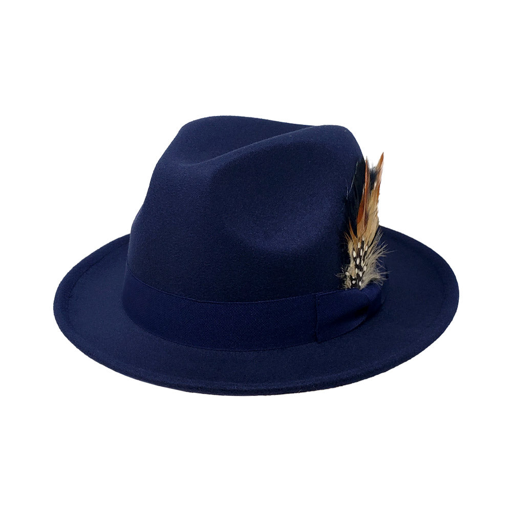 iLLASPARKZ Feather Bow Pointed Fedora Hat