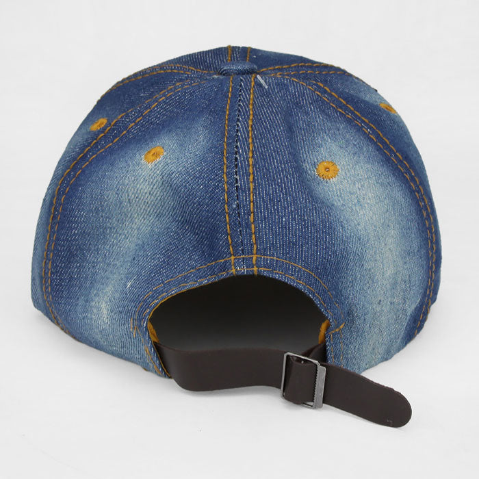 iLLASPARKZ Double Heart Blinged Stud Denim Cap