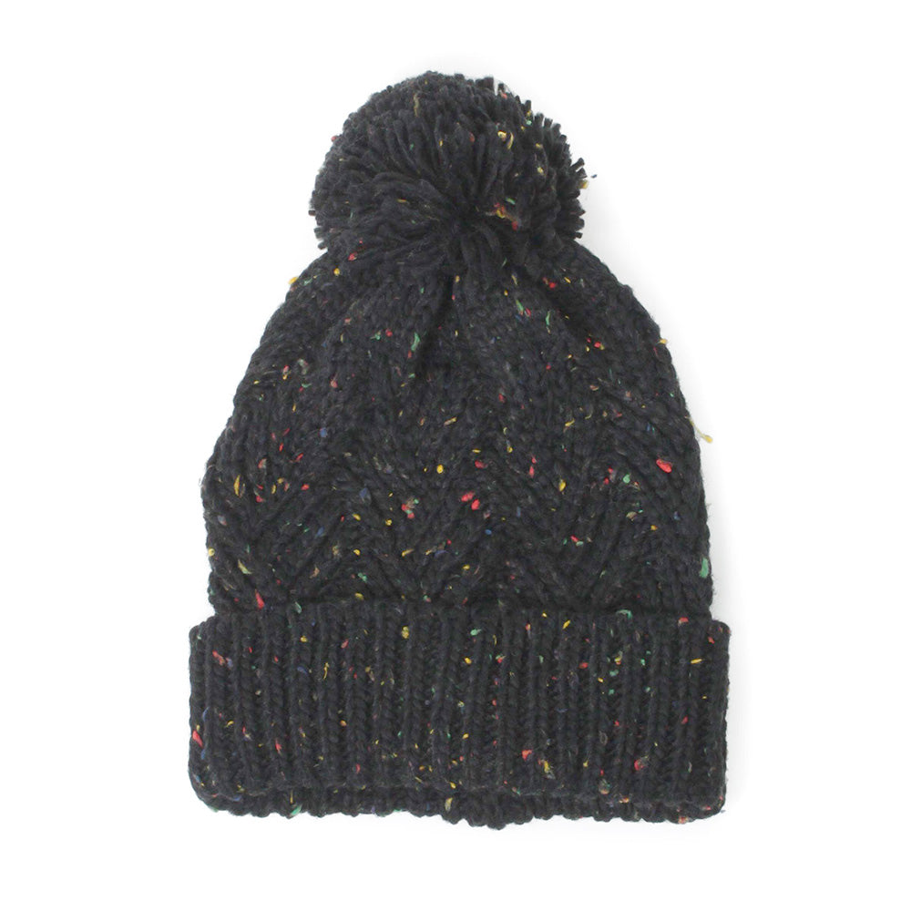 iLLASPARKZ Confetti Knit Pom Pom Beanie Hat