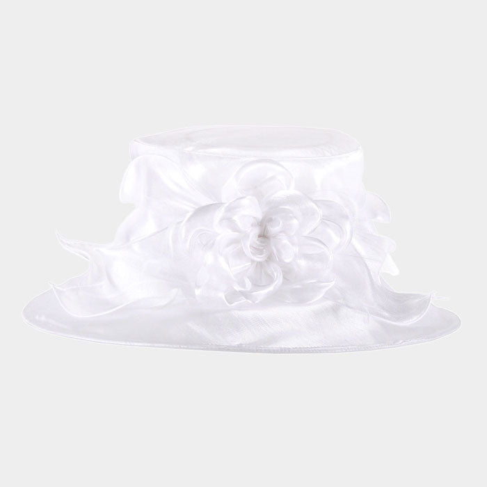 iLLASPARKZ Small brim organza flower hat