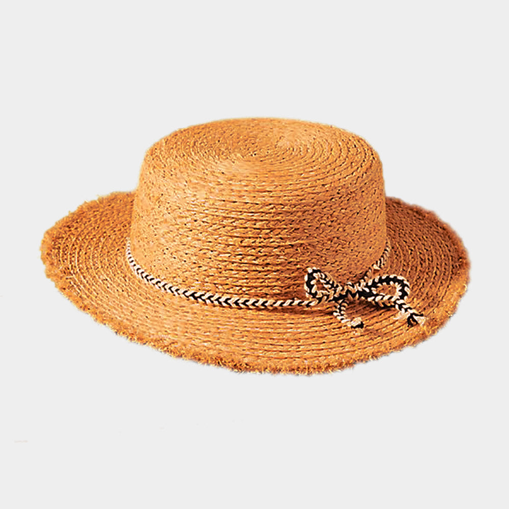 iLLASPARKZ Trim Detail Bow Band Straw Sun Hat