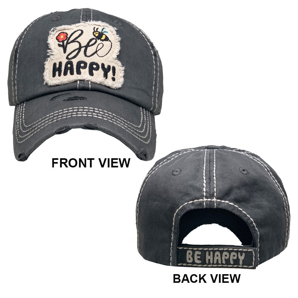 iLLASPARKZ Be HAPPY! Vintage Baseball Cap