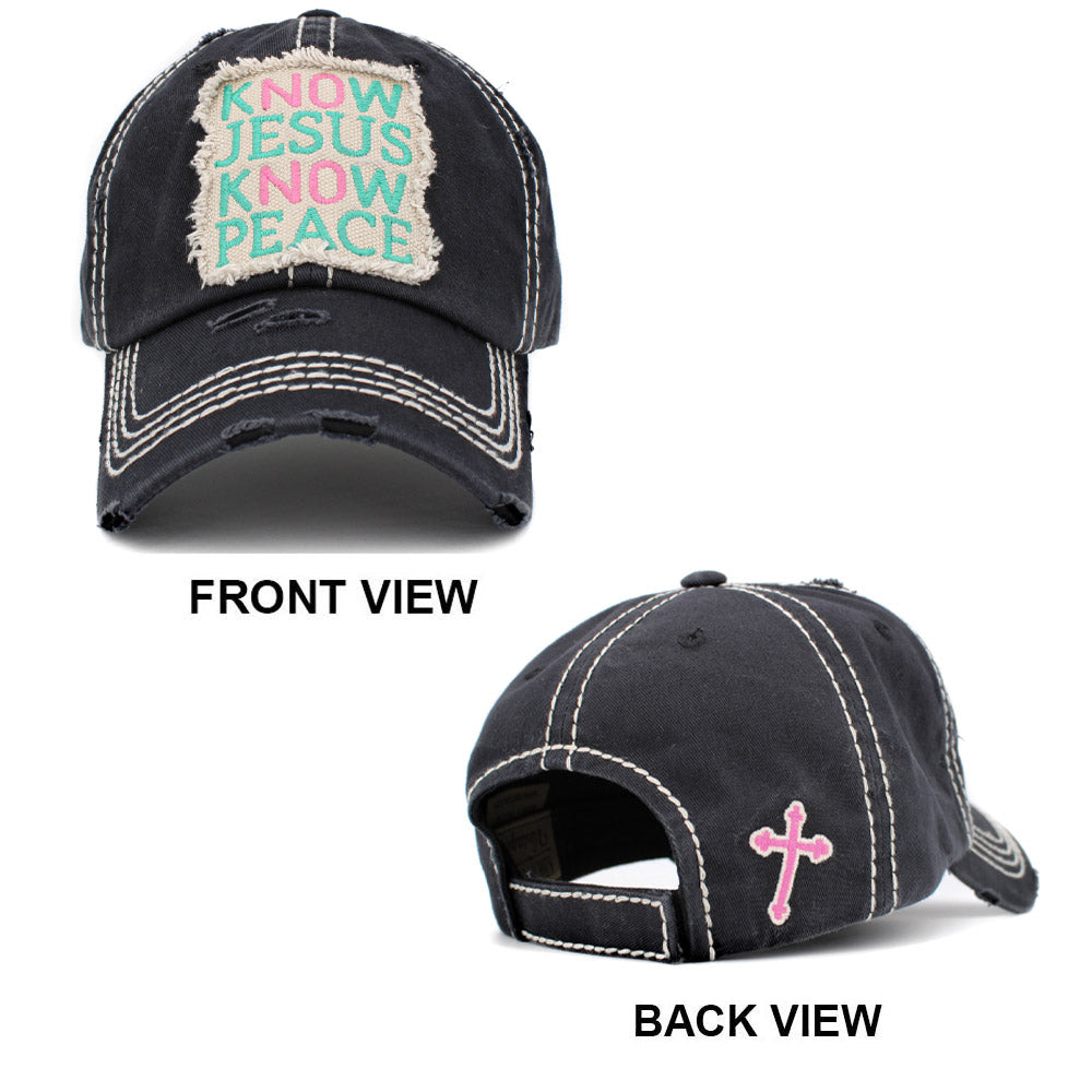 iLLASPARKZ KNOW JESUS KNOW PEACE Vintage Baseball Cap