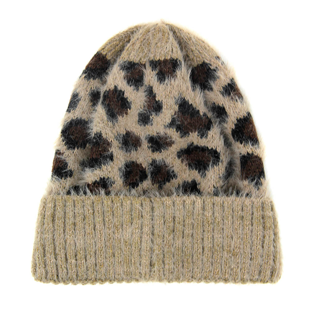 iLLASPARKZ Leopard Pattern Beanie Hat