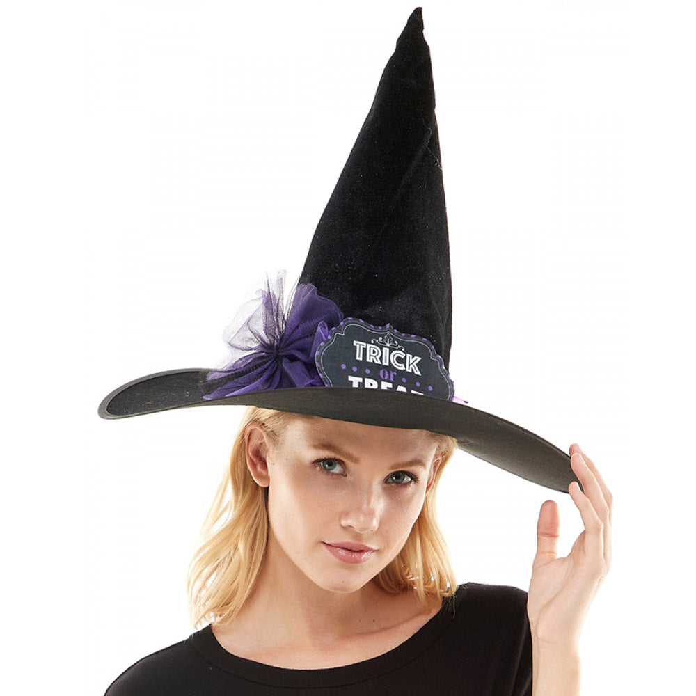 iLLASPARKZ Trick Or Treat Message Halloween Witch Hat