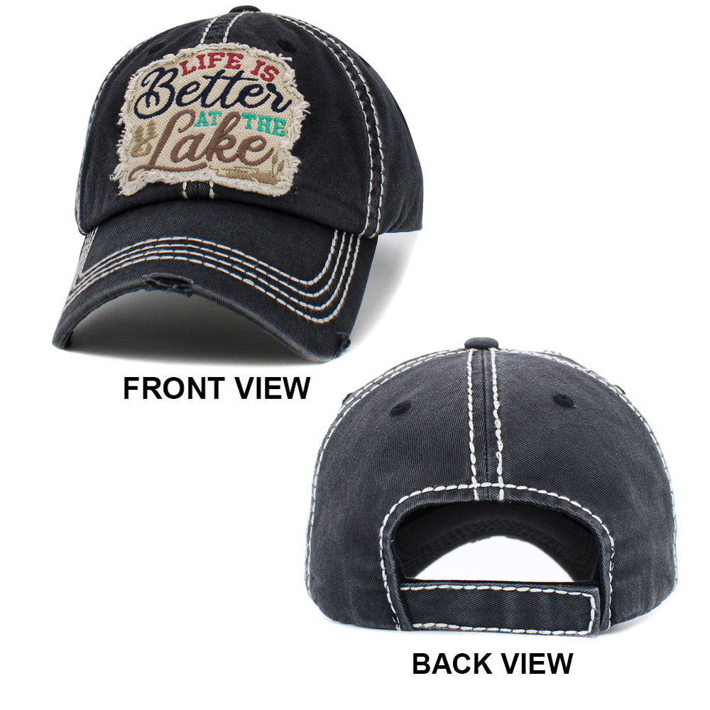 iLLASPARKZ LIFE IS Better AT THE Lake Message Vintage Baseball Cap