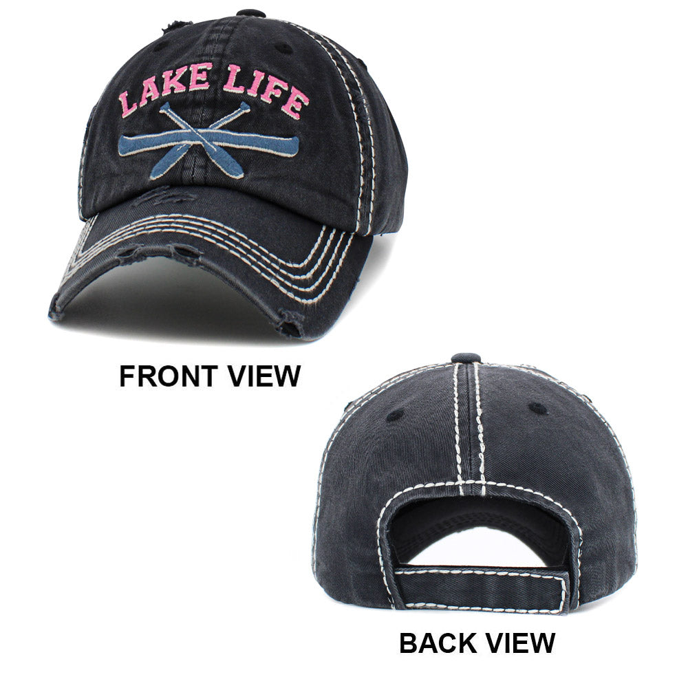 iLLASPARKZ LAKE LIFE Message Vintage Baseball Cap