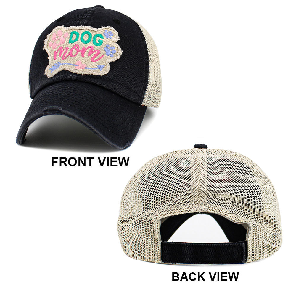 iLLASPARKZ DOG MOM Message Vintage Baseball Cap