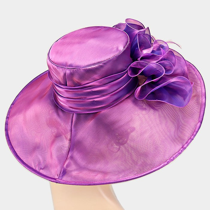 iLLASPARKZ Wide Brim Organza Derby Hat