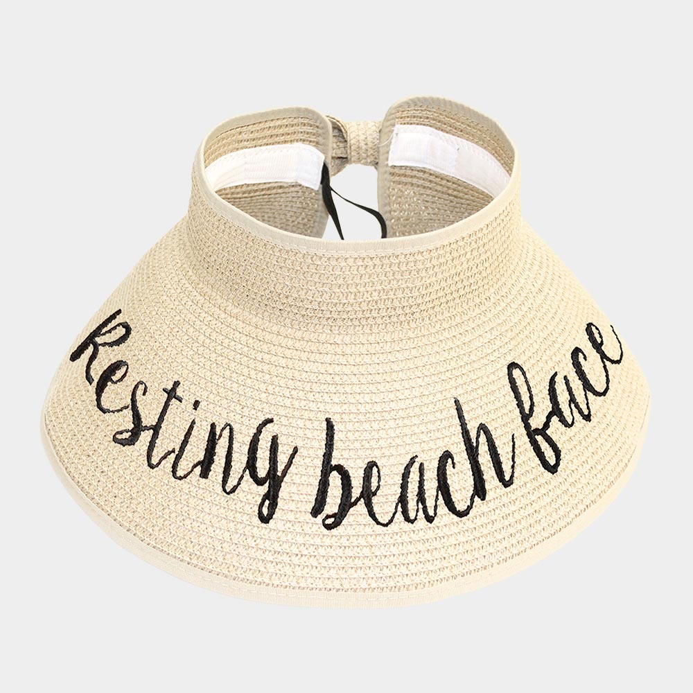 iLLASPARKZ Resting beach face Message Roll Up Foldable Visor Sun Hat