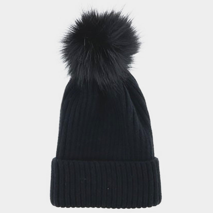 iLLASPARKZ Soft Knit Faux Pom Pom Beanie Hat