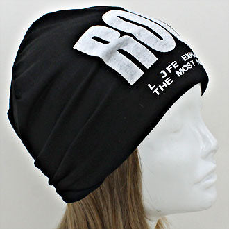 iLLASPARKZ Rock Black Cotton Winter Beanie