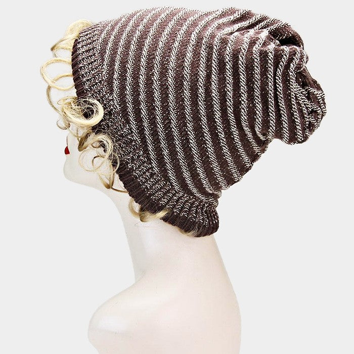 iLLASPARKZ Circular Striped Polyester Beanie