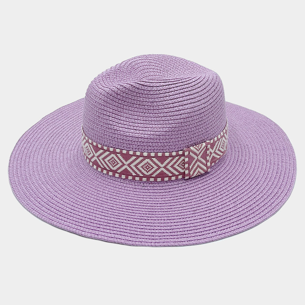 iLLASPARKZ Aztec Band Straw Panama Sun Hat