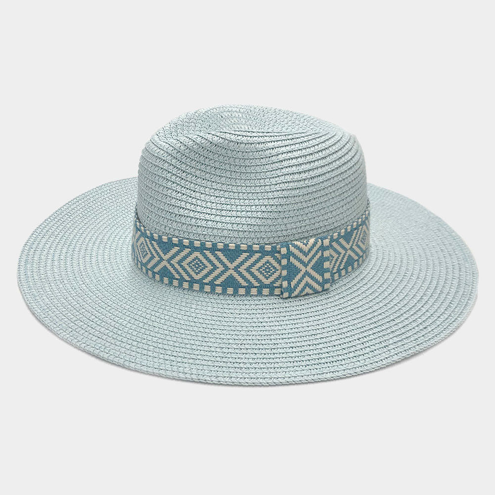 iLLASPARKZ Aztec Band Straw Panama Sun Hat