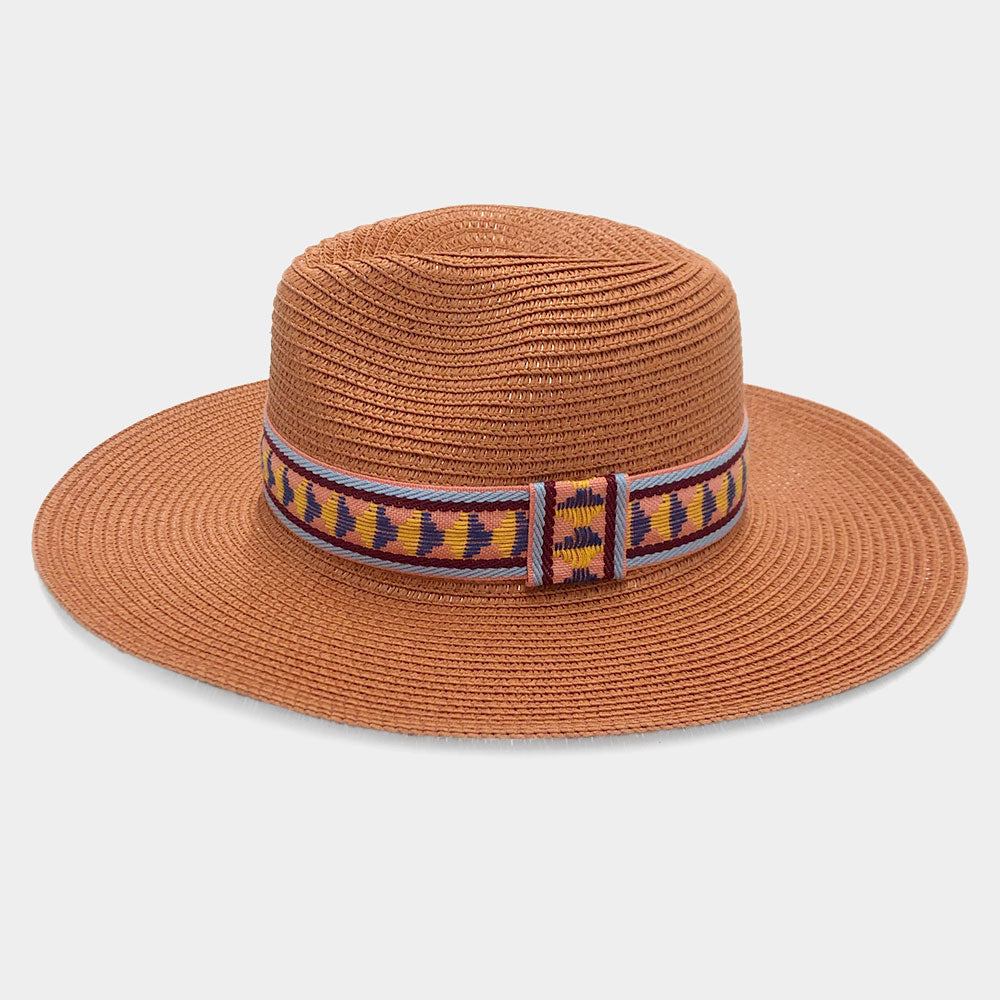 iLLASPARKZ Aztec Band Straw Panama Sun Hat