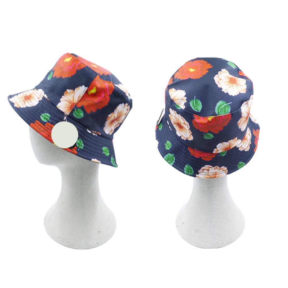 iLLASPARKZ Reversible Flower Leaf Patterned Bucket Hat