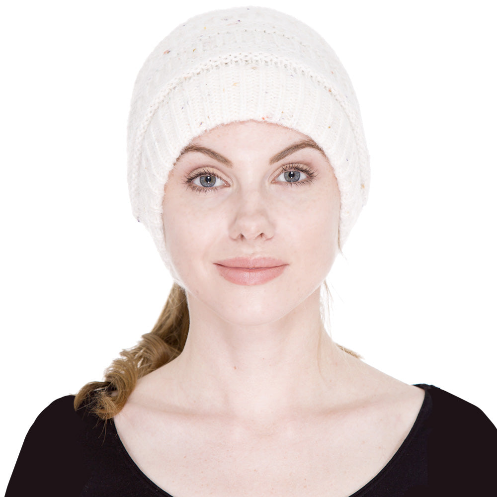 iLLASPARKZ Knit Ponytail Beanie Hat