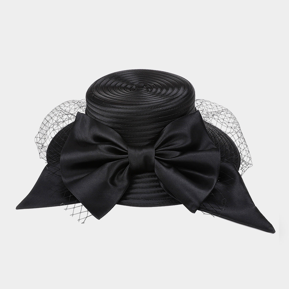 iLLASPARKZ Large Bow Veil Braid Hat