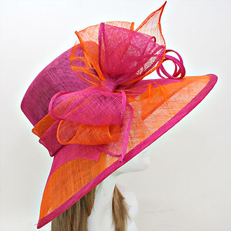 iLLASPARKZ Feather Bow Sinamay Straw Hat