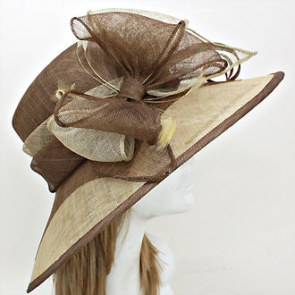 iLLASPARKZ Feather Bow Sinamay Straw Hat